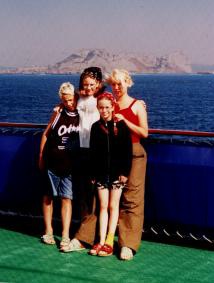 Gibraltar und die Jungsters Simon, Karin, Myrism, Tina